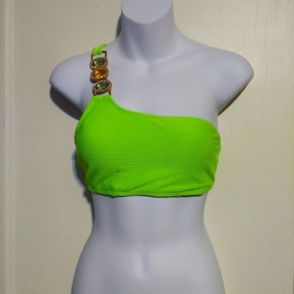 Other - Lime Green One-Shoulder Top